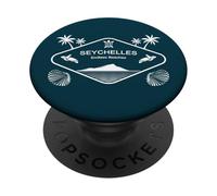 Seychelles Sea Turtle Island Palms La Digue Praslin Souvenir PopSockets Adhesive PopGrip