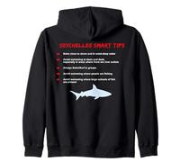 Seychelles Shark Waters Warning Snorkeling Swimming Diving Zip Hoodie