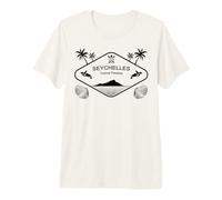 Seychelles Tropical Paradise Palm Trees Island Sea Turtles Premium T-Shirt