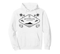 Seychelles Tropical Paradise Palm Trees Island Sea Turtles Pullover Hoodie