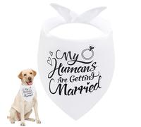 Seyezo Engagement Gifts, My Humans are Getting Married Bandanas, Dog Wedding Bandanas Engagement Outfit, Pet Scarf, Holiday Party Photo Decorations, Pet Accessories for Dog Lovers, Black Ring