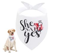 Seyezo Engagement Gifts, My Humans are Getting Married Dog Bandanas, Wedding Dog Bandanas Outfit, Pet Scarf, Engagement Party Photo Decorations, Pet Accessories for Dog Lovers, SHE Said, Rose