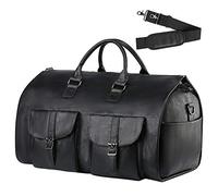 seyfocnia Convertible Travel Garment Bag,Carry on Garment Duffel Bag for Men Women - 2 in 1 Hanging Suitcase Suit Business Travel Bag-Darkgrey