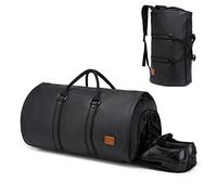seyfocnia Convertible Travel Garment Bag,Carry on Garment Duffel Bag for Men Women - 2 in 1 Hanging Suitcase Suit Business Travel Bag, Black-Backpack, Fashion