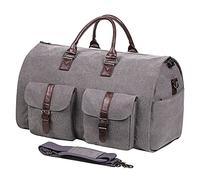 seyfocnia Convertible Travel Garment Bag,Carry on Garment Duffel Bag for Men Women - 2 in 1 Hanging Suitcase Suit Business Travel Bag-Darkgrey