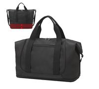 seyfocnia Travel Duffel Foldable Gym Bag for Men Women Expandable Carry On Overnight Bag Gym Duffle Sports Bag-Black