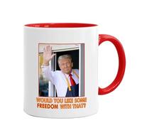 SEYIMTU Donald Trump Ceramic Mug - Heat-Resistant Inauguration 2025 Design, Double-Sided Funny Political Collectible Cup For Coffee & Trump Shot Glass Fans