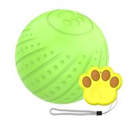 SEYIMTU Intelligent Interactive Dog Ball with LED Lights & Remote Control - Auto-Rolling 360° with Noise-Reduction Silicone, Type-C Charging for Small/Large Dogs (Green)