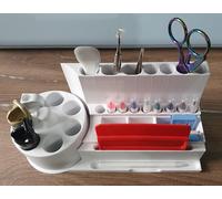 SEYLAB | Desktop Organizer for Brother Scan N Cut, Storage Bin Accessories Cutting Machine, Made in France (White)