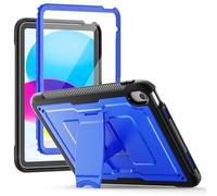 SEYMAC Case for iPad A16 11th Generation 11 inch 2025/ 10th Generation 10.9 inch 2022, Shockproof Protective for iPad 11 Cover with Built-in Stand and Screen Protector, Blue
