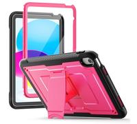 SEYMAC Case for iPad A16 11th Generation 11 inch 2025/ 10th Generation 10.9 inch 2022, Shockproof Protective for iPad 11 Cover with Built-in Stand and Screen Protector, Rose