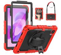 SEYMAC Case for Lenovo Idea Tab 11 inch (2025) / Tab M11 2024, for Xiaoxin Pad/ K11 With 360° Rotating Stand/Hand Strap, Screen Protector, Shoulder Strap, TB-336ZU/336FU/330FU/330XU/331FC, Red