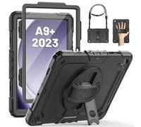 SEYMAC Case for Samsung Galaxy Tab A9 Plus 11 inch 2023 with Stand, Black
