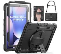 SEYMAC Case for Samsung Galaxy Tab S10 Ultra 2024/S9 Ultra 14.6 inch, Black