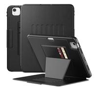 SEYMAC Full Body Protective Case for iPad Air 5th/4th Generation 10.9 Inch 2022/2020, iPad Pro 11 2022/2021/2020/2018 with 7 Angles Magnetic Stand, Card Slots, Pencil Holder, Auto Sleep/Wake, Black