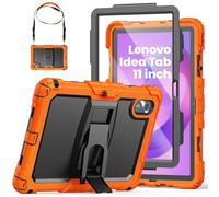 SEYMAC Shockproof Case for Lenovo Idea Tab 2025 / Tab M11 11 inch, Orange | With Screen Protector, Adjustable Stand, Shoulder Strap, Case for Lenovo K11/ Xiaoxin Pad 2024