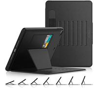 SEYMAC stock Case for iPad 9th/8th/7th Generation 10.2'', [Strong Magnetic] Auto Sleep/Wake Drop Proof Cover with [Multi-angle Stand] Pencil Holder, Card Slot for iPad 10.2 Inch 2021/2020/2019, Black