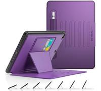 SEYMAC stock Case for iPad 9th/8th/7th Generation 10.2'', [Strong Magnetic] Auto Sleep/Wake Drop Proof Cover with [Multi-angle Stand] Pencil Holder, Card Slot for iPad 10.2 Inch 2021/2020/2019, Purple