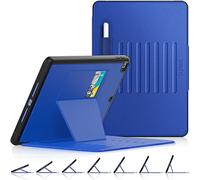 SEYMAC stock Case for iPad 9th/8th/7th Generation 10.2'', [Strong Magnetic] Auto Sleep/Wake Drop Proof Cover with [Multi-angle Stand] Pencil Holder, Card Slot for iPad 10.2 Inch 2021/2020/2019, Blue