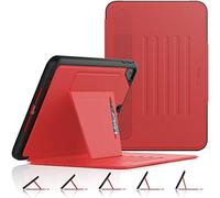 SEYMAC stock Case for iPad Mini 5/ Mini 4 7.9 inch, Shockproof Auto Sleep/Wake Smart Cover with Pencil Holder [Multi-angles Magnetic Stand]& Card Slot for iPad Mini 5th/4th Generation 2019/2015, Red