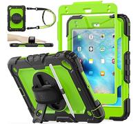 SEYMAC stock Case for iPad Mini 5th/4th Generation 7.9'', Full-body Protective Case with Screen Protector, Pencil Holder, 360° Rotating Stand & Hand Strap for iPad Mini 5/ Mini 4, Green