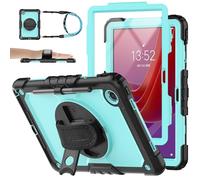 SEYMAC stock Case for Lenovo Tab M11/ K11/ Xiaoxin Pad 2024 11 inch (TB-330FU/TB-330XU/TB-331FC), Heavy Duty Shockproof Case with 360° Rotating Stand/Hand Strap, Screen Protector & Pen Holder, Skyblue