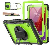 SEYMAC stock Case for Lenovo Tab M11/ K11/ Xiaoxin Pad 2024 11 inch (TB-330FU/TB-330XU/TB-331FC), Heavy Duty Shockproof Case with 360° Rotating Stand/Hand Strap, Screen Protector & Pen Holder, Green