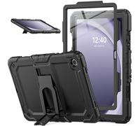 SEYMAC stock Case for Samsung Galaxy Tab A9 Plus / A9+ 11 Inch 2023 (SM-X210/X216/X218), Full-body Shockproof Cover with Screen Protector & Folding Stand for Samsung A9 Plus Tablet Case, Black