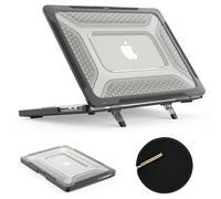 SEYMAC stock Cover for MacBook Pro 14 inch Case M5/M4/M3/M2/M1 Pro/Max 2025-2021, Scratch-resistant Protective Hard Shell with Foldable Stand & Mouse-Pad for MacBook Pro 14 Case, Black