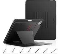 SEYMAC stock for iPad Air 13 inch Case 2025/2024 (M3/M2), Shockproof Auto Sleep/Wake Smart Cover with Pencil Holder, [Multi-angle] Magnetic Stand & Card Slot for iPad Air 13 Case, Black