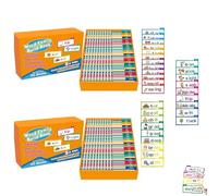 Seymal 30 Read and Rhyme Flip Books, Sight Words Flash Cards, Word Families Flash Cards, Abc Vocabulary Flash Cards, Educational Reading Games, Build Book, Master Reading and Phonics Skills(2set)
