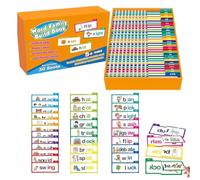 Seymal 30 Read and Rhyme Flip Books, Sight Words & Word Families Flash Cards, ABC Vocabulary, Educational Reading Games, Build Book, Master Reading & Phonics Skills (Kids)