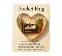 Seymal Bookshelf Pocket Hug, Emotional Support Pocket Hug With Encouragement Cards, Tiny Bookshelf Quiet Guardian Sleepy, Gift for Book Lover, Team Coworkers Employee Appreciation(#c)