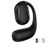 Seymal Single-Ear Bone Conduction Bluetooth Wireless Earbud, Open Ear Headphones, Earpiece 16Hrs HD Calling, Noise Cancelling Painless Wearing, LED Display Earphone for Driving/Business/Office(Black)