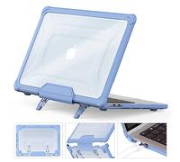 SEYMCY Compatible with MacBook Pro 13 inch Case M2 M1 2022 2020 2018 | Hard Shell with Stand, Anti-Crack, Anti-Scratch, Anti-Fingerprints, Model A2338 A2289 A2251 A2159 A1989, Sky Blue