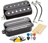 Seymour Duncan Dimebag Humbucker Pickup Set with SH-13 Dimebucker Bridge SH-1 59 Neck Tonebird Groovetech Tool, MXR Patch, Dunlop Picks Polish Cloth Bundle 11102-83-B