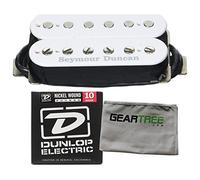 Seymour Duncan SH-4 JB Model Humbucker Pickup (White) w/ Geartree Cloth and Pack of Strings