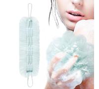 Seyrnicay 2-in-1 Shower Pouf,Exfoliation Washcloth Towel with Suction Cup - Skin Renewal Bath Exfoliation Puff Ball for Women Adults Family Friends Father Mother Men
