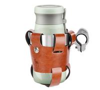 Seyrnicay Cup Holder for Bike - Cage with Leather Cover | Bike Water Bottle Holder Coffee Cup Rack | for Drink Water Bottle Mountain City Cycling Electric Scooter Commuting Outdoor Men Women