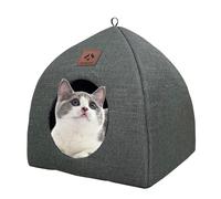 Seyrnicay Kitten Beds For Indoor Cats - 2-in-1 Triangle Panel Cat's Nest,Four Seasons Dog Nest, Triangle Panel Cat's Nest Handle Strap