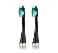 SEYSSO Gold Anti-Plaque Brush Heads (Black) Compatible with SEYSSO Sonic Brushes Recommended for SEYSSO Gold Toothbrush 2 pcs.