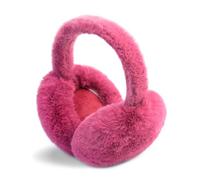 SEYUFN Warm Ear Warmers Women's Foldable Fluffy Plush Earmuffs Winter Outdoor Comfortable Ear Warmers Teenage Girls Stylish Ear Covers, A-Pink Red 2, One size