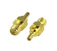 SEYUGOPTI 2-Pack SMA Female to CRC9 Male Gold-Plated RF Coaxial Adapter