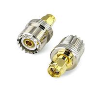 SEYUGOPTI 2-Pack SMA Male to UHF Female Low Loss RF Coaxial Adapter