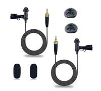 SEYUGOPTI 2Pcs Lavalier Microphone Compatible with Sennheiser Microphone System, 3.5mm TRS Plug Omnidirectional Microphone for YouTube Streaming Vlog Interview and More, 1.5M