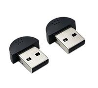 SEYUGOPTI 2Pcs Mini USB 2.0 Microphone, Laptop/Desktop PC Mic with Noise Cancellation PC and Mac for Skype for YouTube for Google Voice Search and Games, Plug-and-Play (Black)