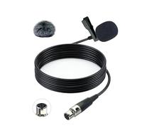 SEYUGOPTI Lavalier Lapel Microphone Compatible with Shure Wireless Transmitter, Unidirectional Condenser Mic for Presenters Broadcasters Lecturers, Mini XLR TA4F Plug