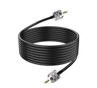 SEYUGOPTI RG8x Coaxial Cable 16.4ft, CB Coax Cable 50 Ohm, UHF PL259 Male to Male Coax Connector for HAM Radio Antenna Analyzer Dummy Load, SWR Meter