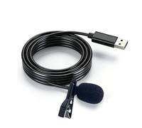 SEYUGOPTI USB A Lavalier Microphone, Lapel Clip-on Omnidirectional Condenser Computer Microphone with 2M Cable for YouTub PC and Mac Laptop Gaming Audio Video Recording