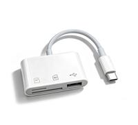 SEYUGOPTI USB C SD Card Reader, Type C 3 in 1 Port, SD/MicroSD, White